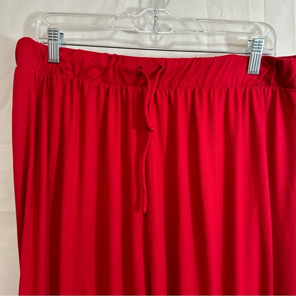 Fashion Nova 2-Piece Sleeveless Elastic Hem Cropped Top & Jogger Pants Red 2XL - Picture 3 of 12